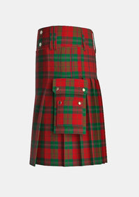 Utility_Thomas_of_Wales_Tartan_5763_kilt_left_image_with_pleated_design_and_adjustable_buckles_for_men