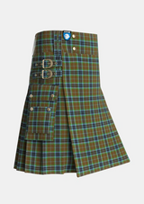 Utility_Thomson_Personal_Tartan_231_kilt_side_image_with_pleated_design_and_adjustable_buckles_for_men