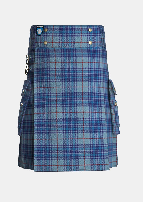 Utility_Thorburn_Tartan_6615_kilt_front_image_with_pleated_design_and_adjustable_buckles_for_men