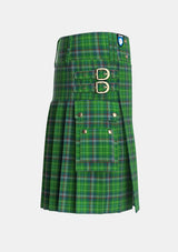 Utility_Toshach_Tartan_2344_kilt_right_image_with_pleated_design_and_adjustable_buckles_for_men