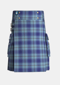 Utility_Traynor_Tartan_6608_kilt_front_image_with_pleated_design_and_adjustable_buckles_for_men