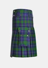 Utility_Tulloch_Tartan_12015_kilt_left_image_with_pleated_design_and_adjustable_buckles_for_men
