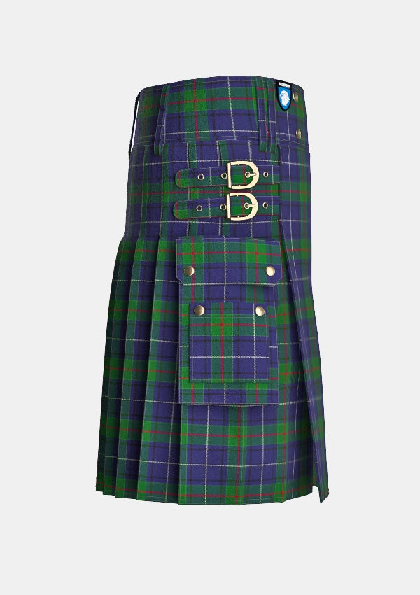 Utility_Tulloch_Tartan_12015_kilt_right_image_with_pleated_design_and_adjustable_buckles_for_men