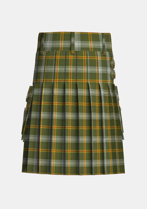 Utility_Tully_Andrew_Michael_Family_Tartan_13367_kilt_back_image_with_pleated_design_and_adjustable_buckles_for_men