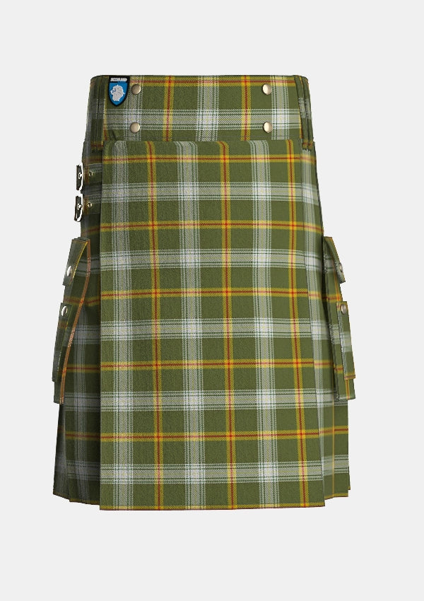 Utility_Tully_Andrew_Michael_Family_Tartan_13367_kilt_front_image_with_pleated_design_and_adjustable_buckles_for_men
