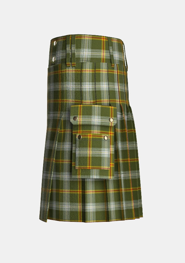 Utility_Tully_Andrew_Michael_Family_Tartan_13367_kilt_left_image_with_pleated_design_and_adjustable_buckles_for_men