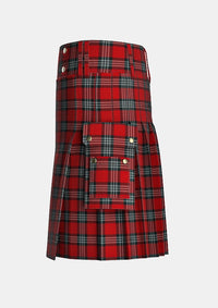 Utility_Turner_tartan_6285_kilt_left_image_with_pleated_design_and_adjustable_buckles_for_men