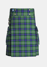 Utility_Tweedside_Hunting_Tartan_163_kilt_front_image_with_pleated_design_and_adjustable_buckles_for_men