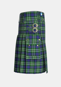 Utility_Tweedside_Hunting_Tartan_163_kilt_right_image_with_pleated_design_and_adjustable_buckles_for_men