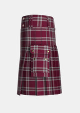 Utility_Tynecastle_Park_tartan_11960_kilt_left_image_with_pleated_design_and_adjustable_buckles_for_men