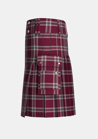 Utility_Tynecastle_Park_tartan_11960_kilt_left_image_with_pleated_design_and_adjustable_buckles_for_men
