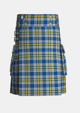 Utility_Ukraine_Forever_Tartan_13468_kilt_front_image_with_pleated_design_and_adjustable_buckles_for_men