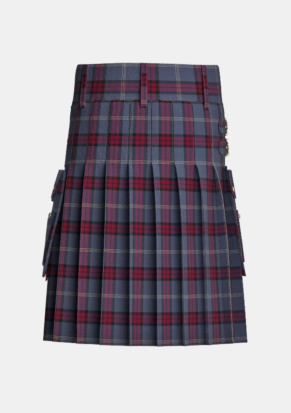 Utility_University_of_Edinburgh_Tartan_7516_kilt_back_image_with_pleated_design_and_adjustable_buckles_for_men