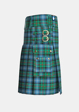 Utility_Urquhart_Ancient_Tartan_kilt_right_image_with_pleated_design_and_adjustable_buckles_for_men