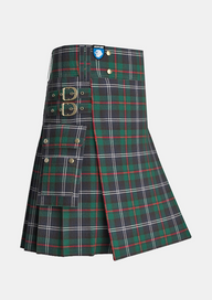 Utility_Urquhart_Modern_Tartan_kilt_side_image_with_pleated_design_and_adjustable_buckles_for_men