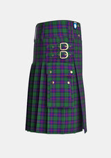 Utility_Urquhart_tartan_1086_kilt_right_image_with_pleated_design_and_adjustable_buckles_for_men