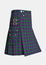 Utility_Urquhart_tartan_1086_kilt_side_image_with_pleated_design_and_adjustable_buckles_for_men