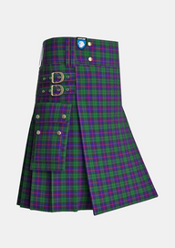 Utility_Urquhart_tartan_1086_kilt_side_image_with_pleated_design_and_adjustable_buckles_for_men