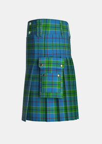 Utility_Vance_Tartan_2208_kilt_left_image_with_pleated_design_and_adjustable_buckles_for_men