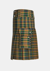 Utility_Vaughan_Tartan_6168_kilt_left_image_with_pleated_design_and_adjustable_buckles_for_men