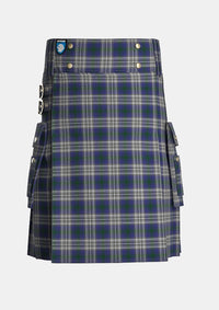 Utility_Viking_Heritage_tartan_13348_kilt_front_image_with_pleated_design_and_adjustable_buckles_for_men