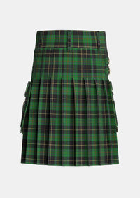 Utility_Vipont_Yellow_line_Tartan_1491_kilt_back_image_with_pleated_design_and_adjustable_buckles_for_men