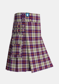 Utility_Walker_Dress_Personal_Tartan_2070_kilt_side_image_with_pleated_design_and_adjustable_buckles_for_men
