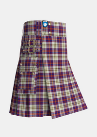 Utility_Walker_Dress_Personal_Tartan_2070_kilt_side_image_with_pleated_design_and_adjustable_buckles_for_men