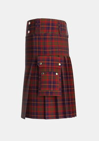 Utility_Walker_Evening_Personal_Tartan_2068_kilt_left_image_with_pleated_design_and_adjustable_buckles_for_men