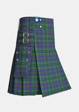 Utility_Walker_Hunting_Tartan_2069_kilt_side_image_with_pleated_design_and_adjustable_buckles_for_men
