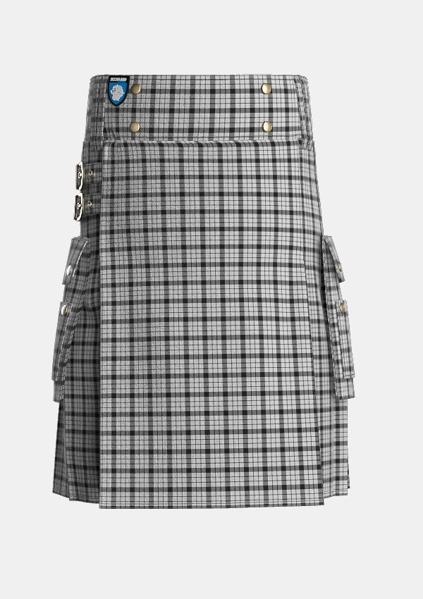 Utility_Wallace_Dress_Tartan_1251_kilt_front_image_with_pleated_design_and_adjustable_buckles_for_men