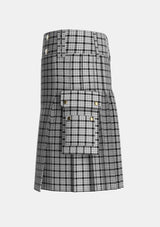 Utility_Wallace_Dress_Tartan_1251_kilt_left_image_with_pleated_design_and_adjustable_buckles_for_men