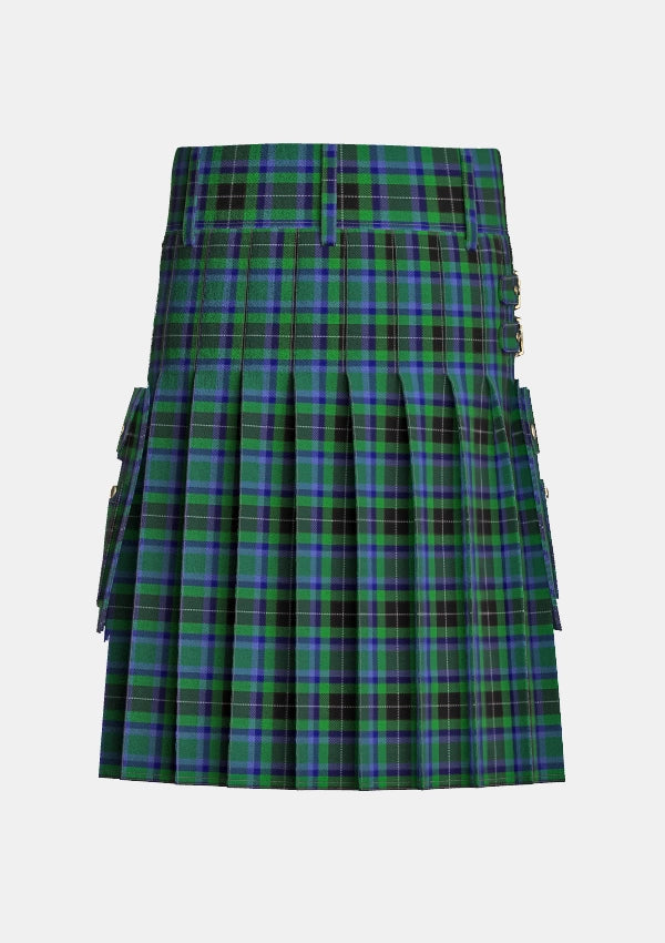Utility_Walsh_Ryan_Tartan_13811_kilt_back_image_with_pleated_design_and_adjustable_buckles_for_men