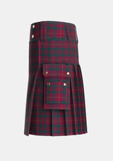 Utility_Wanstall_Tartan_6099_kilt_left_image_with_pleated_design_and_adjustable_buckles_for_men