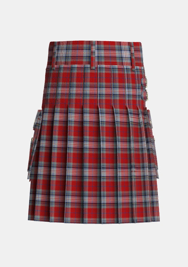 Utility_Warden_Tartan_7294_kilt_back_image_with_pleated_design_and_adjustable_buckles_for_men