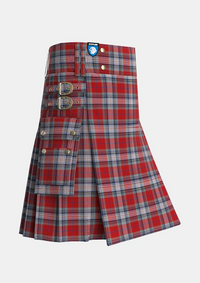 Utility_Warden_Tartan_7294_kilt_side_image_with_pleated_design_and_adjustable_buckles_for_men