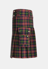 Utility_Watson_Kirby_Personal_Tartan_2808_kilt_left_image_with_pleated_design_and_adjustable_buckles_for_men