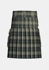 Utility_Weathered_Patriot_tartan_kilt_back_image_with_pleated_design_and_adjustable_buckles_for_men