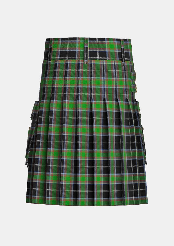 Utility_Webster_tartan_4159_kilt_back_image_with_pleated_design_and_adjustable_buckles_for_men