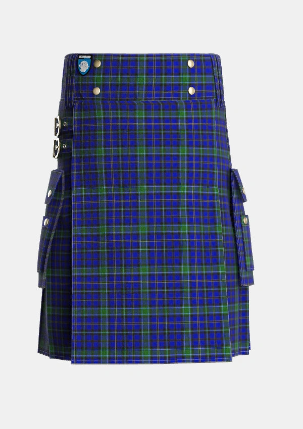 Utility_Weir_2_Tartan_4254_kilt_front_image_with_pleated_design_and_adjustable_buckles_for_men