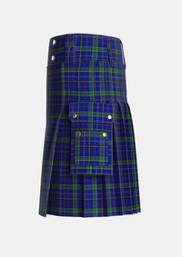 Utility_Weir_2_Tartan_4254_kilt_left_image_with_pleated_design_and_adjustable_buckles_for_men