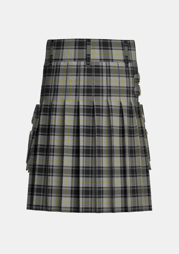Utility_West_Point_Tartan_kilt_back_image_with_pleated_design_and_adjustable_buckles_for_men