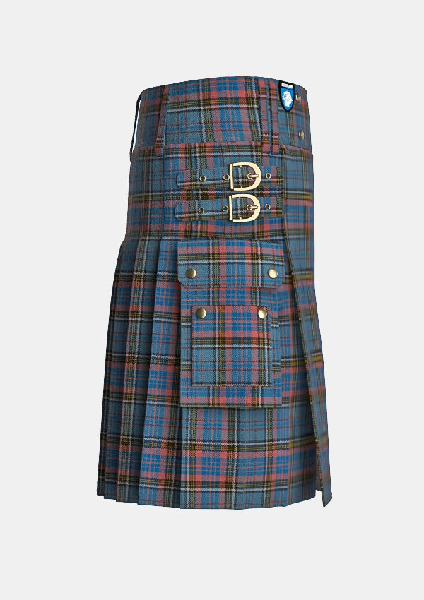 Utility_Westwood_MacAndreas_Tartan_7489_kilt_right_image_with_pleated_design_and_adjustable_buckles_for_men