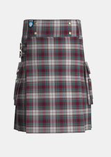 Utility_Whitehead_E_Tartan_14406_kilt_front_image_with_pleated_design_and_adjustable_buckles_for_men