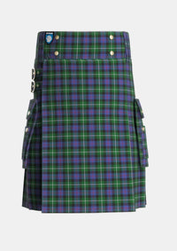 Utility_Whitson_2_Tartan_1423_kilt_front_image_with_pleated_design_and_adjustable_buckles_for_men