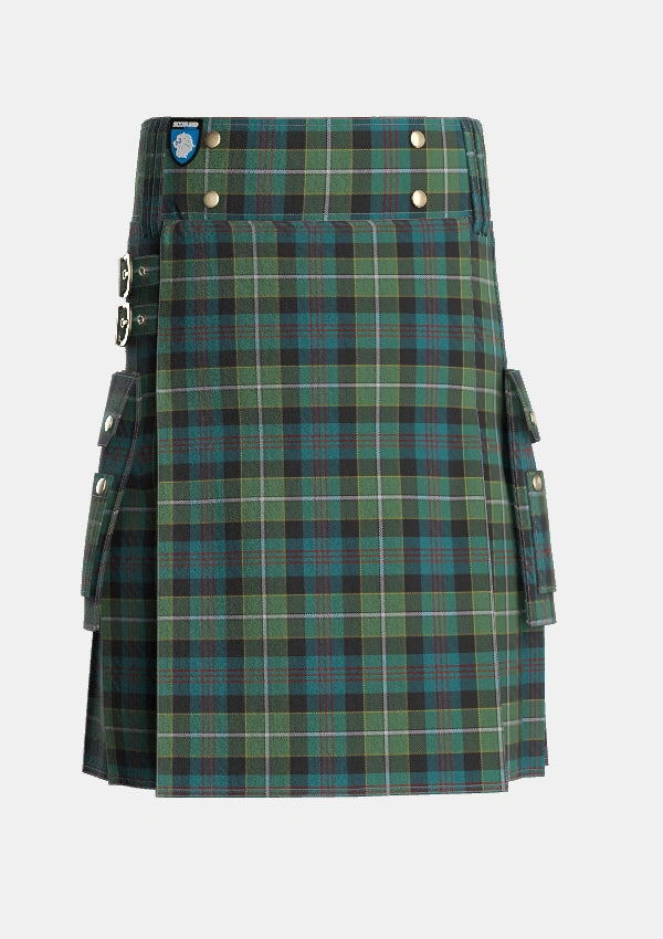 Utility_Whitson_Tartan_1422_kilt_front_image_with_pleated_design_and_adjustable_buckles_for_men