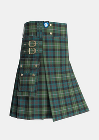 Utility_Whitson_Tartan_1422_kilt_side_image_with_pleated_design_and_adjustable_buckles_for_men