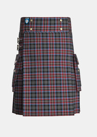 Utility_Wilkinson_Neil_Family_Tartan_12600_kilt_front_image_with_pleated_design_and_adjustable_buckles_for_men