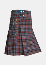 Utility_Wilkinson_Neil_Family_Tartan_12600_kilt_side_image_with_pleated_design_and_adjustable_buckles_for_men
