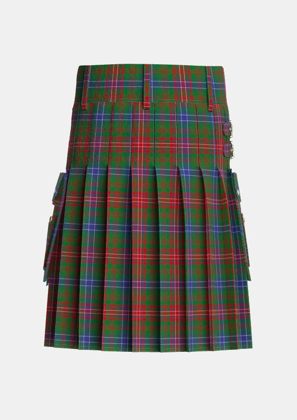 Utility_Wilson_Janet_Tartan_626_kilt_back_image_with_pleated_design_and_adjustable_buckles_for_men